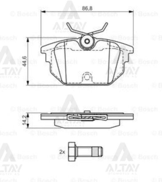 Fiat Brava Arka Fren Balata OEM 9947938 Fiat Brava Arka Fren Balata OEM 9947938
